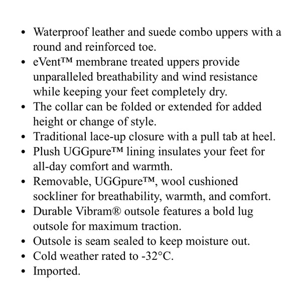 UGG ADIRONDACK III TALL BLACK GRAY WATERPROOF WOMENS SIZE 6 AUTHENTIC BOOTS - Picture 4 of 16